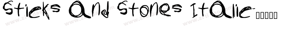 Sticks and Stones Italic字体转换